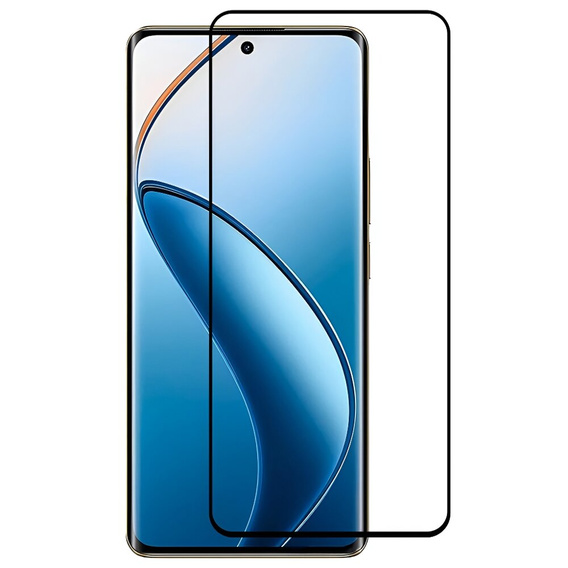 Закаленное стекло 3D для Realme 12, чёрный