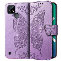 Откидной чехол для Realme C21Y / C25Y, Butterfly, фиолетовый