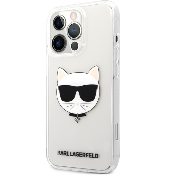 Чехол Karl Lagerfeld до iPhone 13 Pro Max, Choupette Head, прозрачный