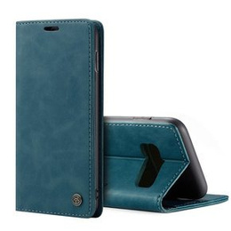 Чехол CASEME для Samsung Galaxy S10 Plus, Leather Wallet Case, синий