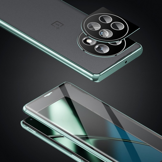 Чохол для OnePlus 11 5G, Magnetic Dual Glass, зелений