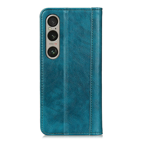 Флип-кейс для Sony Xperia 1 VI, Split Leather, зелёный