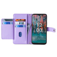 Откидной чехол для Nokia G42, Wallet Zipper Pocket, фиолетовый