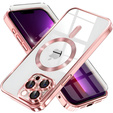 Чохол для iPhone 13 Pro, Electro MagSafe, рожевий + Скло на екран