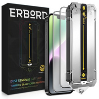 2x Закаленное стекло для iPhone 14 / 13 / 13 Pro, ERBORD Easy App Full Screen Protector