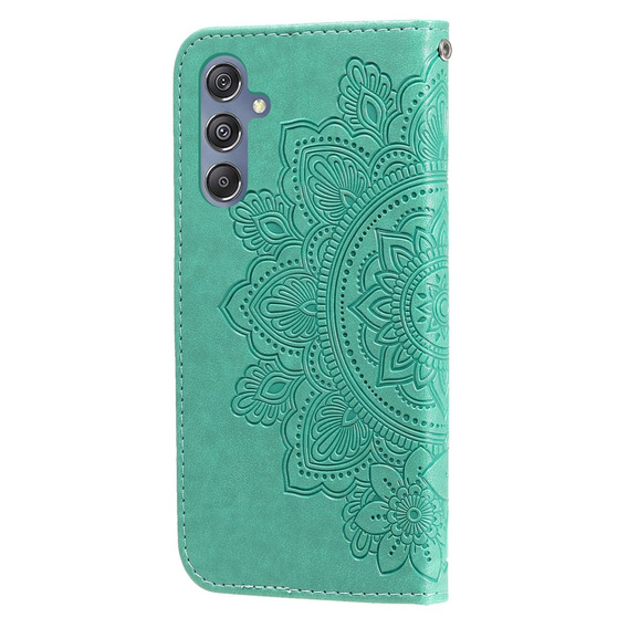 Откидной чехол для Samsung Galaxy M34 5G, Mandala Flower, зелёный