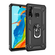 Бронированный Чехол до Huawei P30 Lite, Nox Case Ring, чёрный