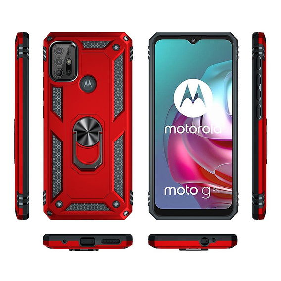 Броньований Чoхол до Motorola Moto G10/G30, Nox Case Ring, червоний