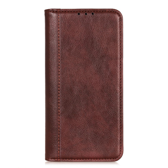 Чoхол до Samsung Galaxy A36 5G, Wallet Litchi Leather, коричневий