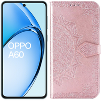 Откидной чехол для Oppo A60, Mandala, розовый