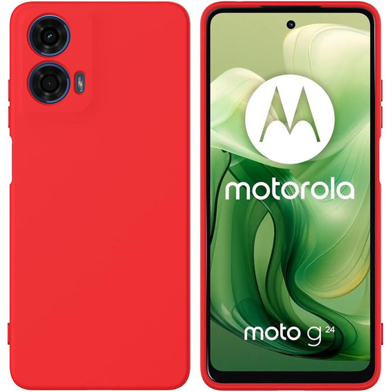 Чехол до Motorola Moto G24 / G24 Power / G04, Silicone Lite, красный