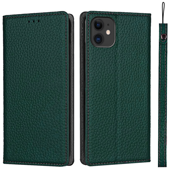 Кожаный чехол для iPhone 11, ERBORD Grain Leather, зелёный