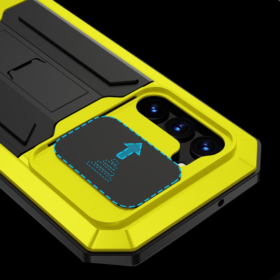Броньований чохол для Samsung Galaxy S23 Plus, R-JUST CamShield Slide, жовтий
