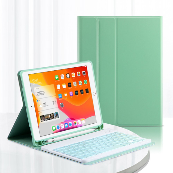 Чохол + клавіатура iPad 10.2 7/8/9 gen 2019/2020/2021, Keyboard Cover Pen Slot, зелений