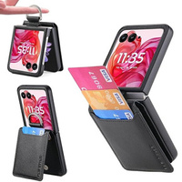 Чехол для Motorola Razr 50 Ultra, Card Slot Ring Case, чёрный