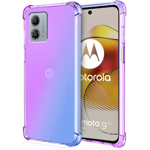 Чохол для Motorola Moto G73 5G, Gradient Dropproof, Фіолетовий / синій