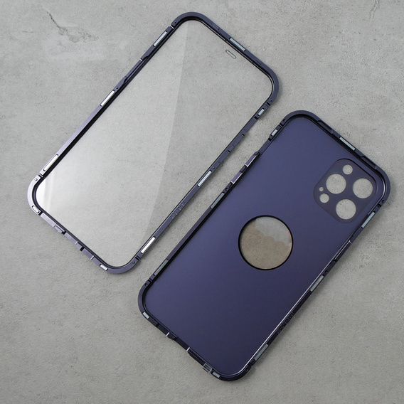 Чехол для iPhone 12 Pro, Dual Glass, для Magsafe, фиолетовый