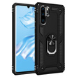 Бронированный Чехол до Huawei P30 Pro, Nox Case Ring, чёрный