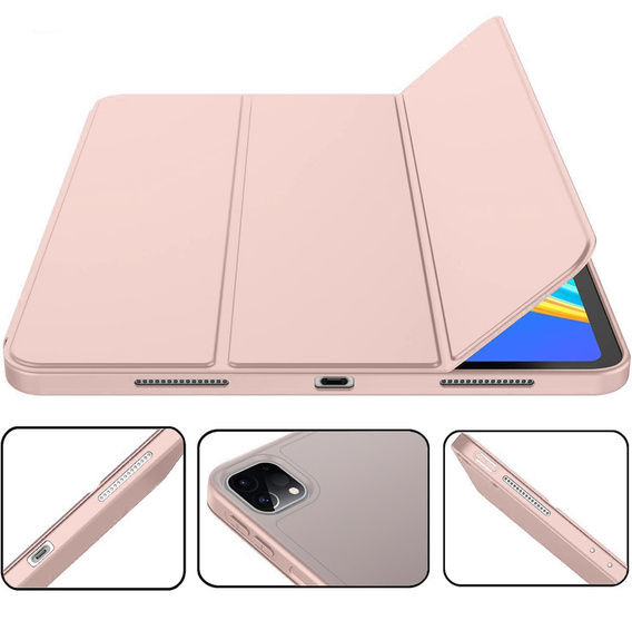 Чехол для iPad Pro 12.9 2022 / 2021 / 2020, Smart Pencil, с держателем стилуса, розовый