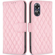 Откидной чехол для Oppo A17, Wallet, BINFEN COLOR, розовый