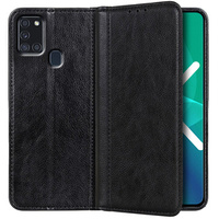 Чехол до Samsung Galaxy A21S, Wallet Litchi Leather, чёрный