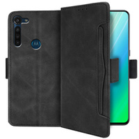 Футляр з клапаном для Motorola Moto G8 Power, card slot, чорний