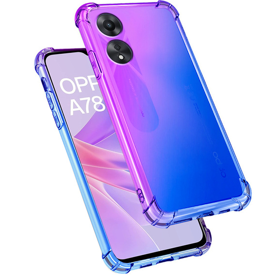 Чехол для Oppo A78 4G, Gradient Dropproof, Фиолетовый / синий