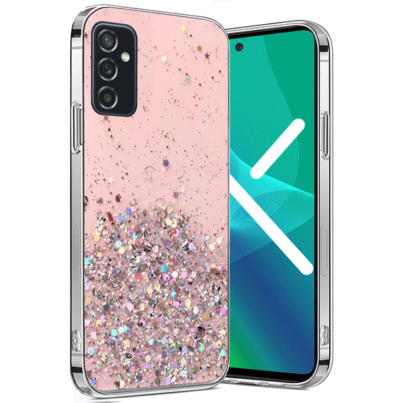 Чехол до Samsung Galaxy M52 5G, Glittery, розовый