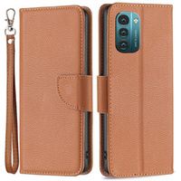 Откидной чехол для Nokia G11 / G21, Litchi Wallet Case, коричневый