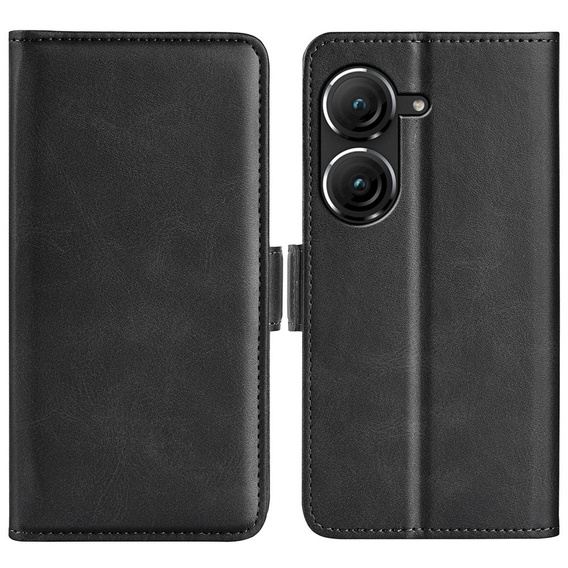 Откидной чехол для Asus Zenfone 9 5G / 10 5G, Wallet PU Leather Case, чёрный