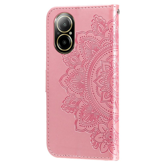 Откидной чехол для Realme C67, Mandala, розовый rose gold