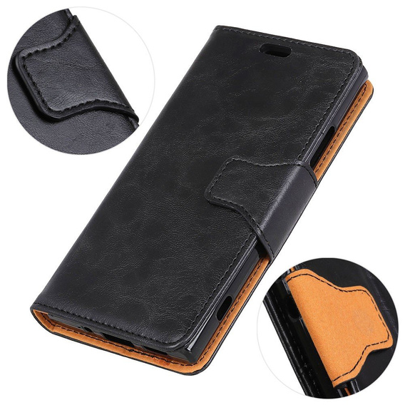 Откидной чехол для Huawei P30 Pro, Split Leather Wallet, чёрный