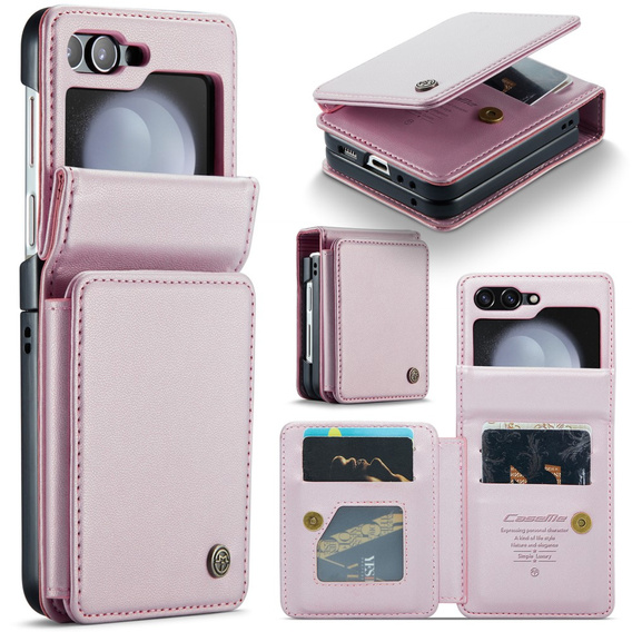 CASE фліп-чохол для Samsung Galaxy Z Flip5 5G, Litchi Wallet, рожевий