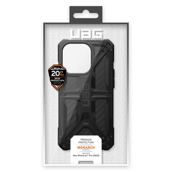 чехол Urban Armor Gear для iPhone 14 Pro, Monarch, carbon чёрный