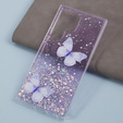 Чохол для Samsung Galaxy S24 Ultra, Glitter Butterfly, фіолетовий