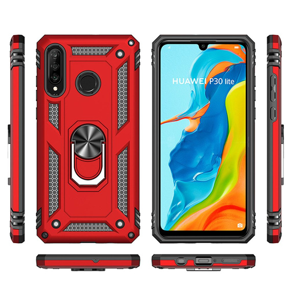 Броньований Чoхол до Huawei P30 Lite, Nox Case Ring, червоний