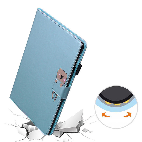Чехол для iPad 10.2" 2021/2020/2019 (9/8/7 gen.), с клапаном, animal, синий