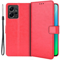 Футляр з клапаном для Xiaomi Redmi Note 12 4G, Crazy Horse Wallet, червоний