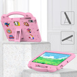 Детский чехол для Samsung Tab A8 10.5 X200 / X205, Cute Patterns, с подставкой, розовый