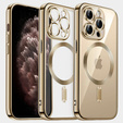 Чохол для iPhone 11 Pro, Electro MagSafe, золотий + Скло на екран