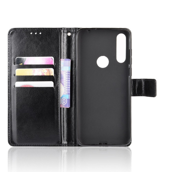 Откидной чехол для Alcatel 1S/1V/3L, Crazy Horse Wallet, чёрный