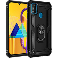 Бронированный Чехол до Samsung Galaxy M21, Nox Case Ring, чёрный