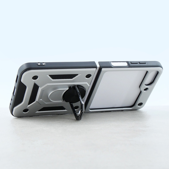 Броньований Чoхол до Samsung Galaxy Z Flip5 5G, Nox Case Ring, сріблястий