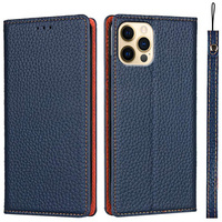 Кожаный чехол для iPhone 12 Pro Max, ERBORD Grain Leather, темно-синий