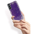 Чехол до Samsung Galaxy S21, Glittery, фиолетовый