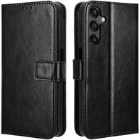 Футляр з клапаном для Samsung Galaxy M55 5G, Crazy Horse Wallet, чорний