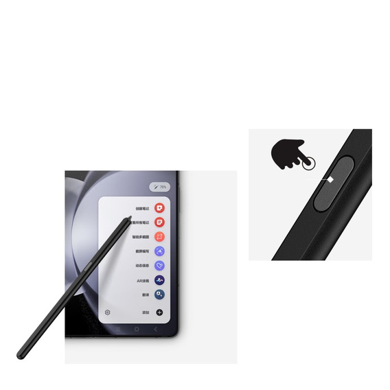 Стилус Touch Screen Stylus Pen для Samsung Galaxy Z Fold5 5G / Z Fold6 5Ga, чорний