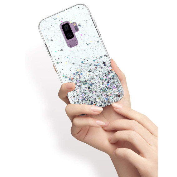 Чoхол до Samsung Galaxy S9+ Plus, Glittery, прозорий