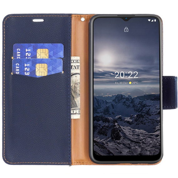 Откидной чехол для Nokia G11 / G21, Litchi Wallet Case, синий