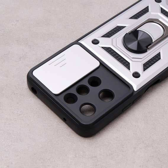Чехол NOX Camera Slide Xiaomi Redmi 12, CamShield Slide, серебро